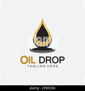 Öl Tropfen Logo Vektor Illustration Design Vorlage, Design Inspiration Vektor Vorlage Für Firmenlogo der Branche Stock Vektor