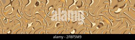 Goldener Gradient nahtloses volumetrisches Muster. Metallstruktur. Metallnieten-Muster. Abstrakte geometrische Illustration. 3d-Rendering Stockfoto