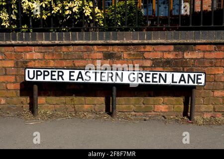 Upper Eastern Green Lane Schild, Eastern Green, Coventry, West Midlands, England, VEREINIGTES KÖNIGREICH Stockfoto