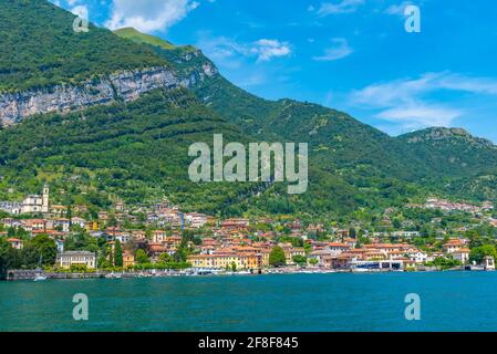 Tremezzo Stadt und Comer See in Italien Stockfoto