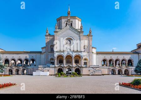 Eintritt zum Cimitero Monumentale Friedhof in Mailand, Italien Stockfoto