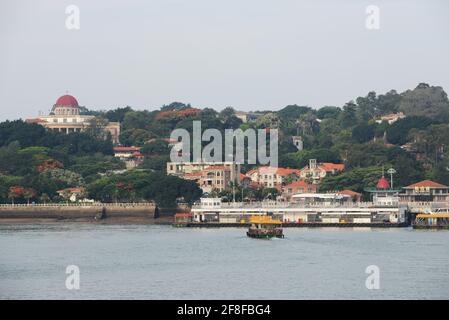 Kulangsu-Organmuseum (Herrenhaus der acht Diagramme / Herrenhaus des Bagua) (Ba Gua Lou 八卦楼) auf der Insel Gulangyu in Xiamen, China. Stockfoto