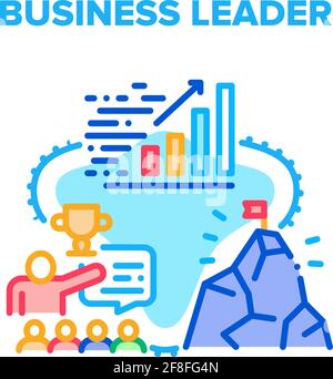 Business Leader Vektorkonzept Farbdarstellung Stock Vektor