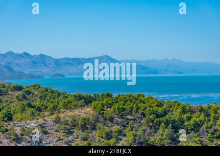 Skadar See von Rozafa Burg in Albanien gesehen Stockfoto