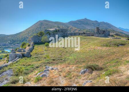 Das Innere der Burg Rozafa in der Nähe von Shkoder, Albanien Stockfoto