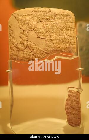 Vertrag von Kadesh im Archäologischen Museum von Istanbul, Istanbul, Türkei Stockfoto