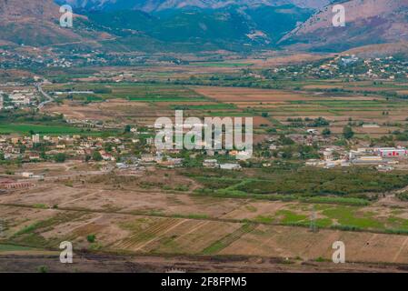 Ländliche Landschaft in der Nähe von Sarande, Albanien Stockfoto