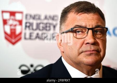 Aktenfoto vom 03-02-2020 des englischen Cheftrainers Shaun Wane. Ausgabedatum: Mittwoch, 14. April 2021. Stockfoto