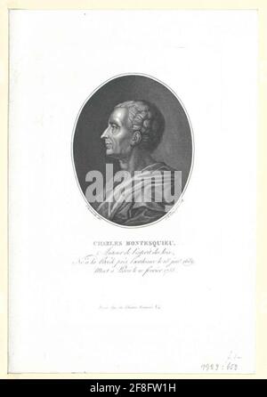Montesquieu, Charles Baron der gezüchteten und. Stockfoto