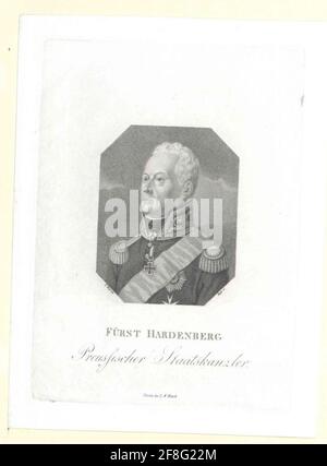 Hardenberg, Karl August Prinz aus. Stockfoto