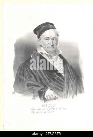 Gauss, Karl Friedrich . Stockfoto