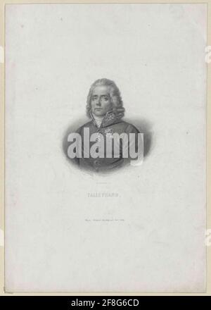 Talleyrand Perigord, Charles Maurice Herzog Druck von Bosselman (s) Stockfoto