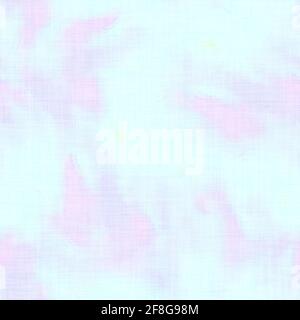 Nahtlose blasse Pastell Krawatte waschen Stoff Hintergrund. Weiß verblasste Bleichmittel melierte Farbmuster Textur. Shabby Chic Stil gewebte Textil-Hintergrund Stockfoto