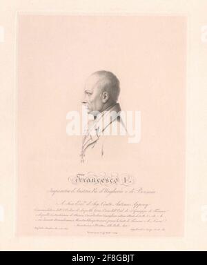 Franz II., Römisch-Deutscher Kaiser Radiergummi: Morghen, Raphael Drucker: Bardi, Luigi Drucker: Florenz Stockfoto