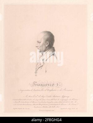 Franz II., Römisch-Deutscher Kaiser Radiergummi: Morghen, Raphael Drucker: Bardi, Luigi Drucker: Florenz Stockfoto