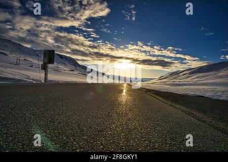 Straße über Geiranger in Norwegen Stockfoto