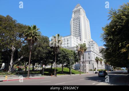 Los Angeles City Hall Building, Kalifornien. Civic Center in Los Angeles. Stockfoto