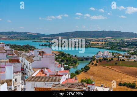 Die Landschaft von Arcos de la Corona in Spanien Stockfoto