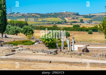 Alte Ruinen in Italica, Spanien Stockfoto