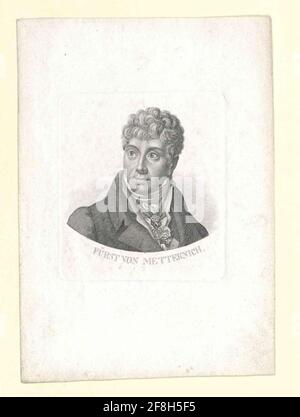 Metternich Winceburg, Klemens Wenzel Lothar Prince of Anonymous dotting Stitch Stockfoto