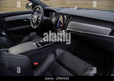 Volvo V90 AWD T6-Ladevorgang, Innenraum Foto anders Wiklund / TT / Code 10040 Stockfoto