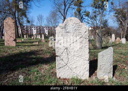 Alter jüdischer Friedhof vom XVII Jahrhundert bis 1956 in Danzig, Polen. 31. März 2021, einer der ältesten in Polen © Wojciech Strozyk / Alamy Stock Photo Stockfoto