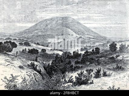 Mount Tabor aus dem Buch 'Those Holy Fields : Palestine, Illustrated by Pen and Pencil' von Manning, Samuel, 1822-1881; Religious Tract Society (Großbritannien) Veröffentlicht 1874 Stockfoto