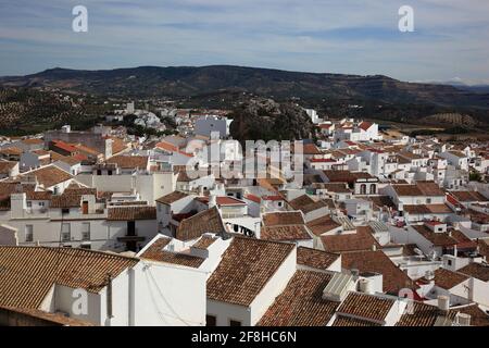 Spanien, Andalusien, Gemeinde Olvera in der Provinz Cadaze, gelegen an der Ruta de los Pueblos Blancos, Straße zu den Weißen Städten Andalusiens, o Stockfoto