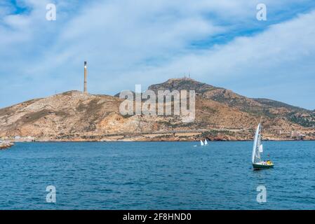 Schloss von San Julian auf einem Hügel bei Cartagena, Spanien Stockfoto