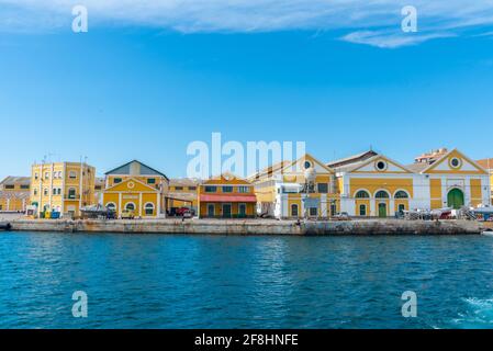 Blick auf den Hafen von Cartagena in Spanien Stockfoto