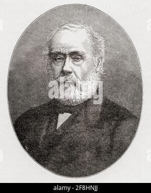 Sir Joseph Whitworth, 1. Baronet, 1803 – 1887. Englischer Ingenieur, Unternehmer, Erfinder und Philanthropin. Von Great Engineers, veröffentlicht um 1890 Stockfoto