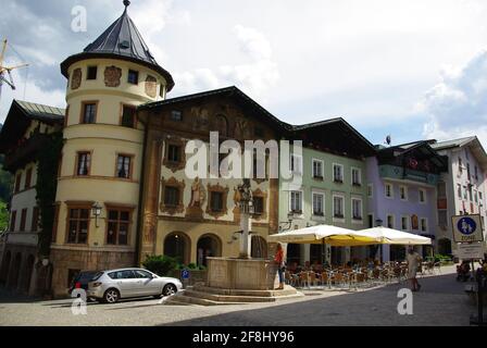 Marktplatz, Berchtesgaden, Bayern, Deutschland Stockfoto