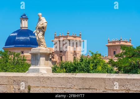 königliches Kloster der heiligen dreifaltigkeit in Valencia hinter puente de la trinidad, Spanien Stockfoto