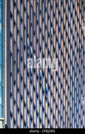 American Coper Buildings Fassade - abstrakt. Stockfoto