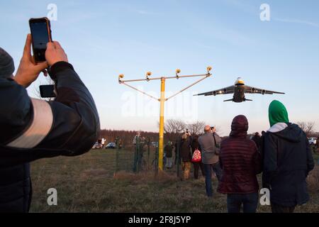 Das russische strategische Luftwaffenflugzeug Antonov an-124-100M Ruslan im Besitz von Ukrainian Antonov Airlines in Gdynia, Polen. März 2021 © Wojciech St Stockfoto