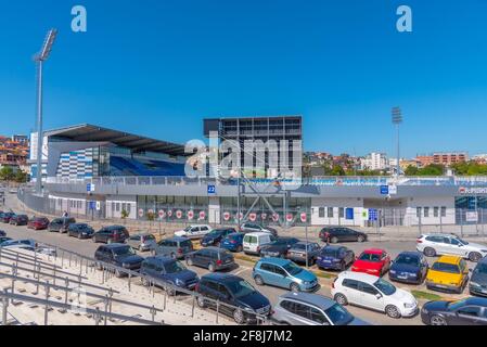 PRISHTINA, KOSOVO, 16. SEPTEMBER 2019: Fußballstadion in Prishtina, Kosovo Stockfoto