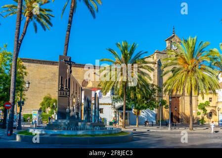 JEREZ DE LA FRONTERA, SPANIEN, 26. JUNI 2019: Real Convento de Santo Domingo in Jerez de la Frontera in Spanien Stockfoto