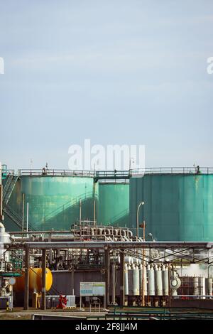 09/01/2021, LeÃ§a da Palmeira, Portugal - Ölraffinerie von PetrogalÂ PortoÂ Stockfoto