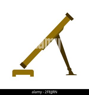 Symbol für Waffenmörtel militärischer Vektor Armee. Krieg Militärmörtel Artillerie Pistole Symbol. Battle bomb Rakete Force Aggression Konflikt. Ausrichten Stock Vektor