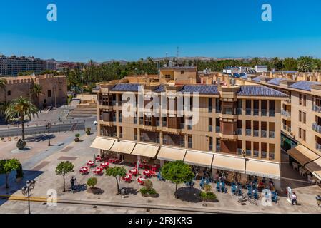 ELCHE, SPANIEN, 18. JUNI 2019: Luftaufnahme des Altamira-Palastes in Elche, Spanien Stockfoto