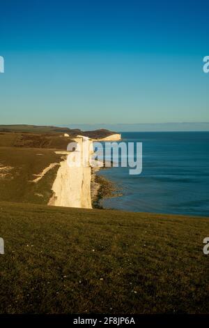 Blick nach Osten über die Seven Sisters Cliffs in Richtung Birling Gap Von Rough Brow (21) Stockfoto