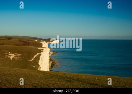 Blick nach Osten über die Seven Sisters Cliffs in Richtung Birling Gap Von Rough Brow (18) Stockfoto