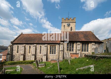 St Mary's Church in Guildford, Surrey, Großbritannien Stockfoto