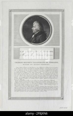 Talleyrand Perigord, Charles Maurice Herzog Anonymous Aquatintstich Stockfoto