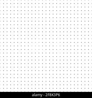 Dot Grid Vektor Papier Graph Papier auf weißem Hintergrund . Stock Vektor