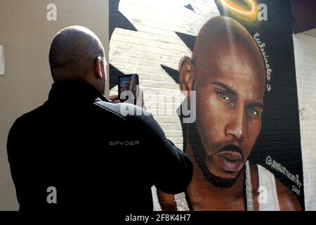 Hommage an den verstorbenen Rapper DMX in New Mural, New York, NY, USA Stockfoto