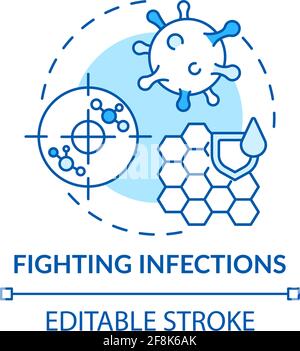 Symbol für das Konzept „Bekämpfung von Infektionen“ Stock Vektor