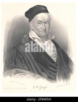 Gauss, Karl Friedrich . Stockfoto