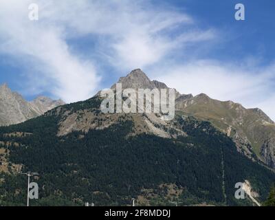 Eingang zum Frejus-Tunnel in Modane, Frankreich Stockfoto