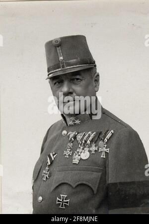 Exzellenz FZM Viktor Graf v. ScheearchStuel Kommandant der 11. Armee, Trient. Stockfoto
